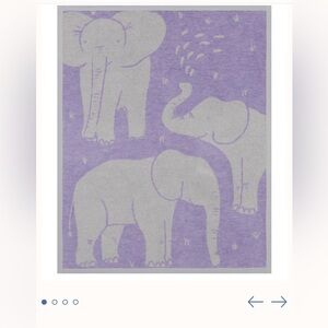 NWT- Chappywrap Reversible Mini Blanket - elephant parade purple